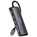 Mini-Docking 8en1 USB-C a HDMI 4K 60Hz PD Charge 100W RJ45 Gigalan (dongle hub)